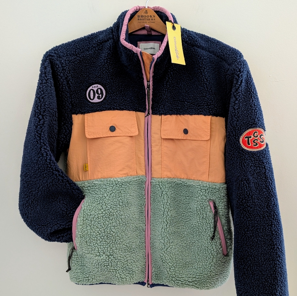 NWT Critical Slide Colorblock Insulated Sherpa Jacket UNISEX S/M TCSS Australia